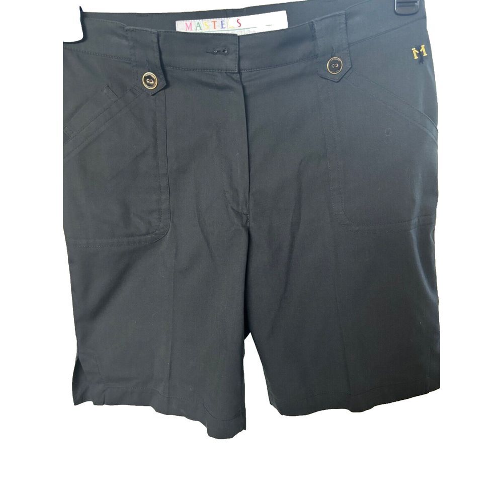 Masters Fashion Golf By Alaska Shorts Capri Black Size 12 Nano‎ Technology logos